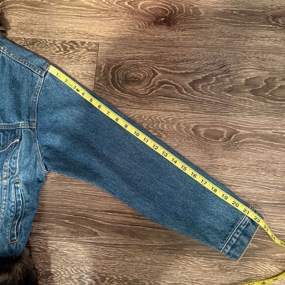 Tasha Polizzi Denim Jacket with Rich Brown Fur Accents - Picture 10 of 10